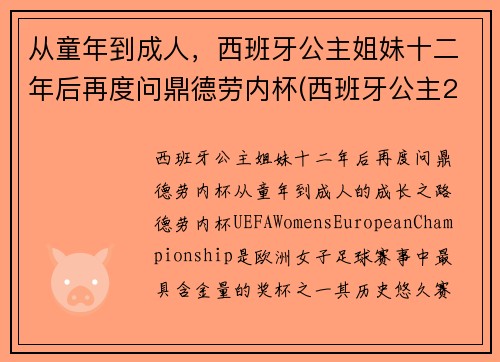 从童年到成人，西班牙公主姐妹十二年后再度问鼎德劳内杯(西班牙公主2020)